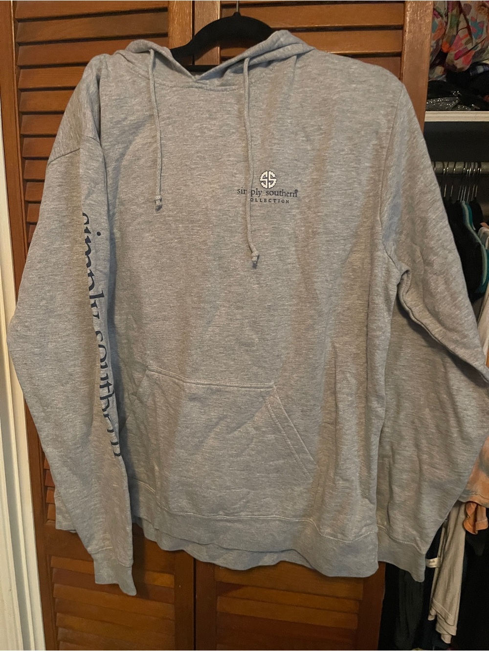 Simply Southern Light Gray Men's Pullover Hoodie